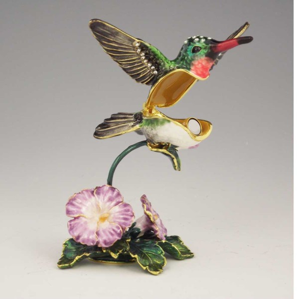 Small Cremation Urn, Jeweled Hummingbird Mini Urn Small Cremation Urn, Jeweled Hummingbird Mini Urn