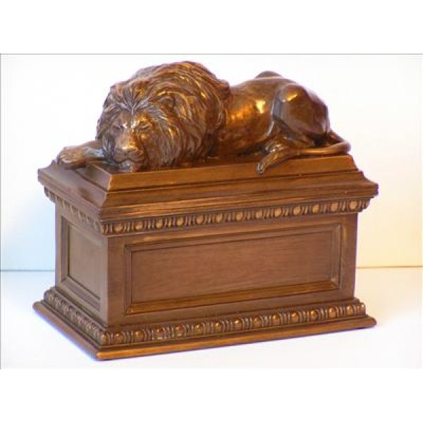 Brave Heart Bronze Lion Keepsake Urn