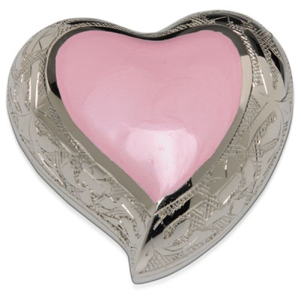 Small Sweet Pink Heart Urn for Ashes Small Sweet Pink Heart Urn for Ashes