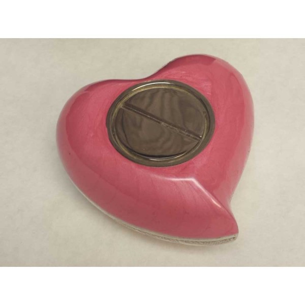 Small Sweet Pink Heart Urn for Ashes Small Sweet Pink Heart Urn for Ashes