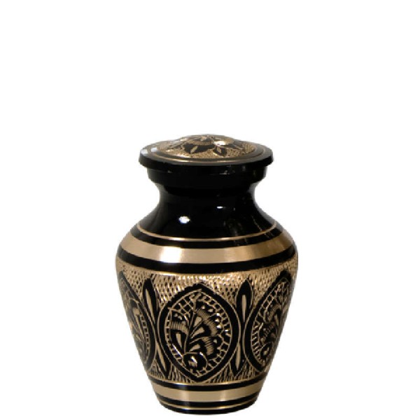 Black and Gold small Cremation Urn