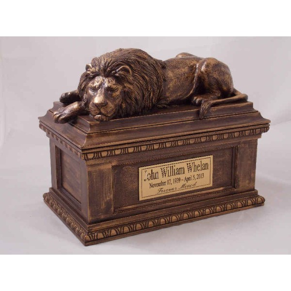 Lion Sleeps Tonight Adult Cremation Urn