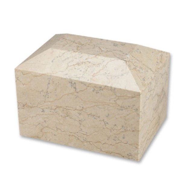 White Botticino Marble Urn