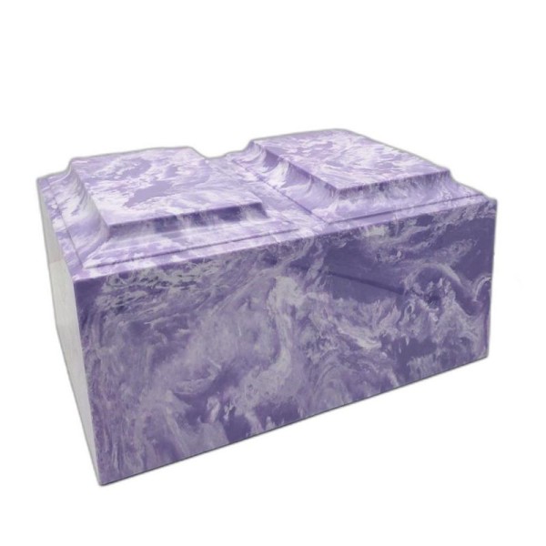 Mauve Cultured Marble Companion Cremation Urn for Two People Mauve Cultured Marble Companion Cremation Urn for Two People