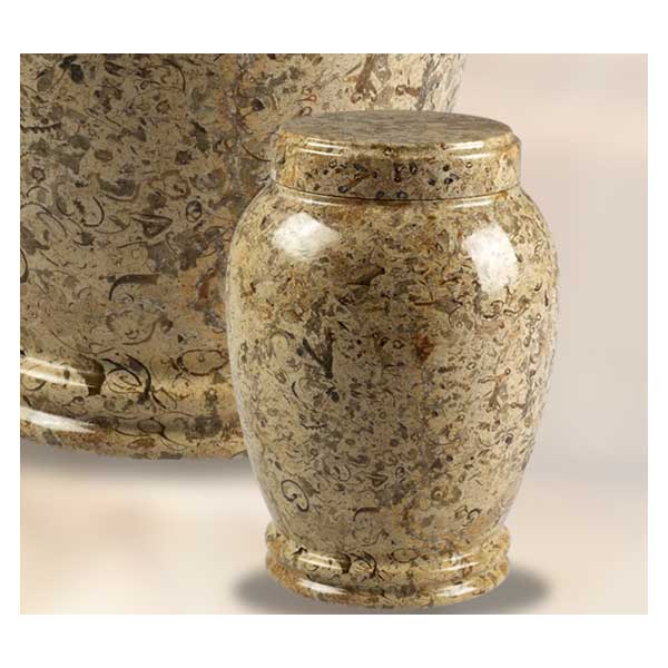 Small Fossil Marble Urn Small Fossil Marble Urn