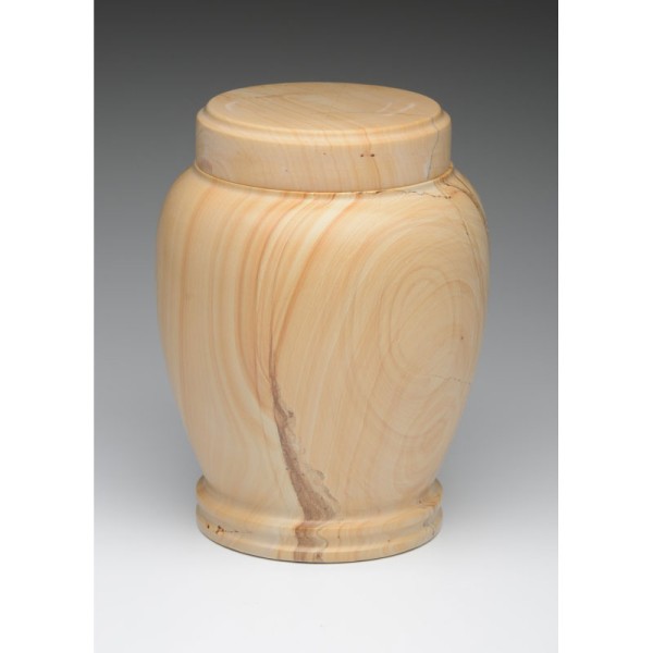 Teakwood Marble Adult-Sized Cremation Urn 