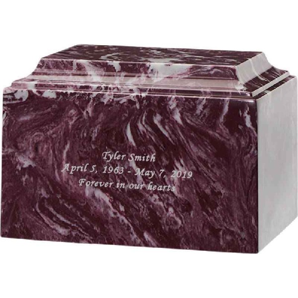 dark purple Cultured Marble Urn for adult for ashes dark purple Cultured Marble Urn for adult