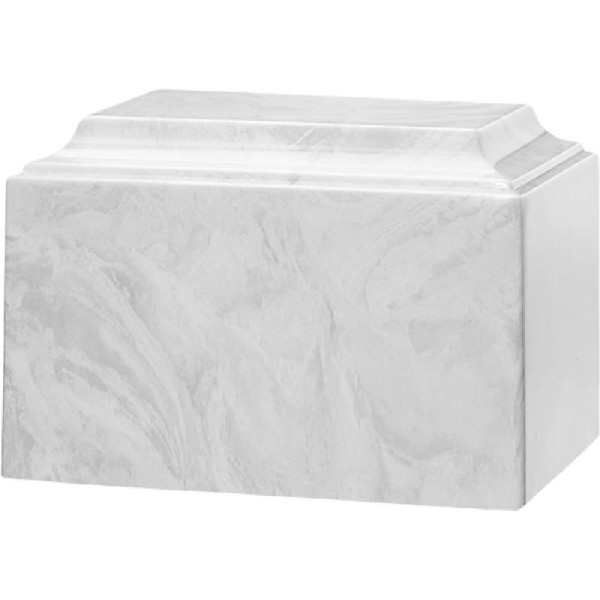 White Cultured Marble Urn 