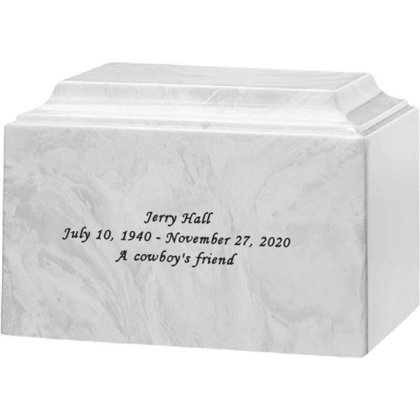 White Cultured Marble Urn White Cultured Marble Urn
