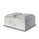 White Cultured Marble Companion Cremation Urn for Two People White Cultured Marble Companion Cremation Urn for Two People