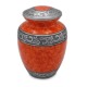 Sunset Orange Medium Size Cremation Urn 