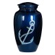 Blue Anchor Adult Cremation Urn Mother of Pearl Blue Anchor Cremation Urn Mother of Pearl