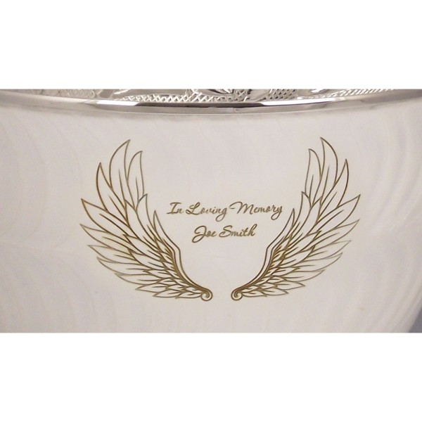 White Angel Wings Urn for Ashes White Angel Wings Urn for Ashes