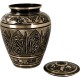 black and gold adult human urn for ashes