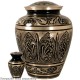 black and gold adult human urn for ashes