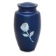 Blue Rose Adult Cremation Urn Mother of Pearl Blue Rose Cremation Urn Mother of Pearl