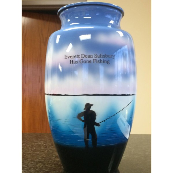 Adult Human Fishing Urn for Ashes FREE Engraving Fishing Urn for Ashes FREE Engraving