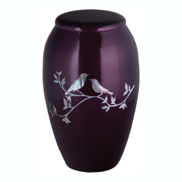 Doves Adult Funeral Urn Mother of Pearl Doves Adult Urn Mother of Pearl