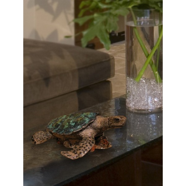 Sea Turtle Bronze Cremation Urn