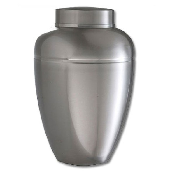 Sleek Stainless Steel Funeral Urn