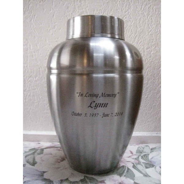 Sleek Stainless Steel Funeral Urn Sleek Stainless Steel Funeral Urn