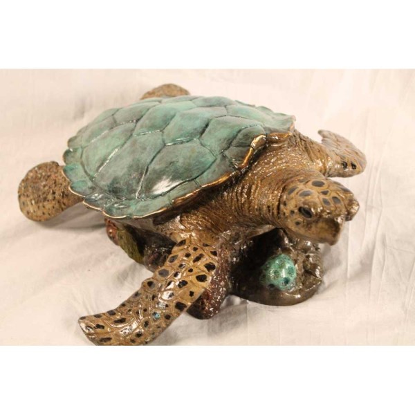 Sea Turtle Bronze Cremation Urn Made in USA Sea Turtle Bronze Cremation Urn