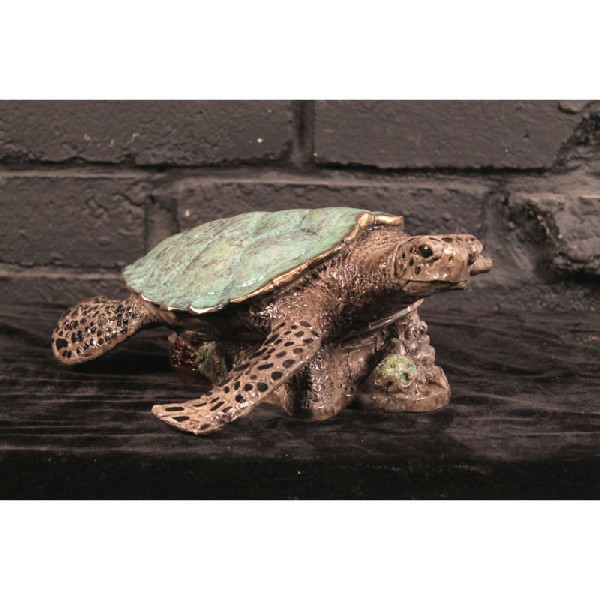 Sea Turtle Bronze Cremation Urn Made in USA Sea Turtle Bronze Cremation Urn
