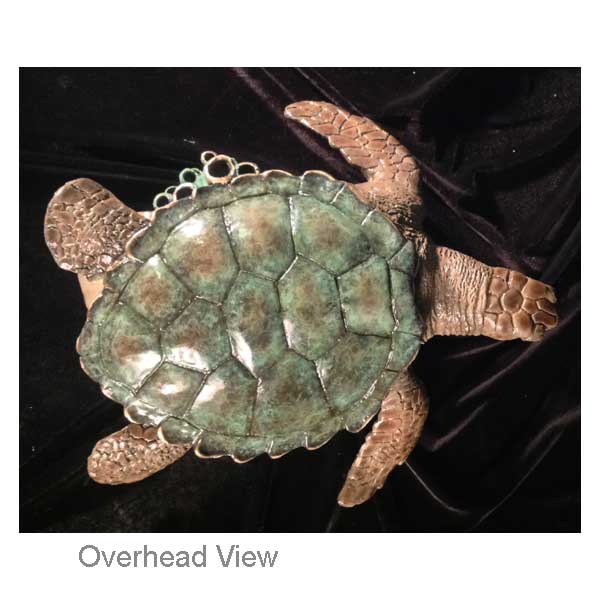 Sea Turtle Bronze Cremation Urn Made in USA Sea Turtle Bronze Cremation Urn