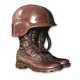 US Army Boots and Helmet Bronze Cremation Urn