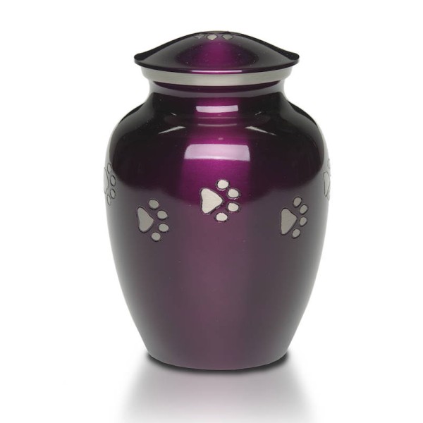 Purple Paw Print Urn for Large Dogs Purple Paw Print Urn for Large Dogs