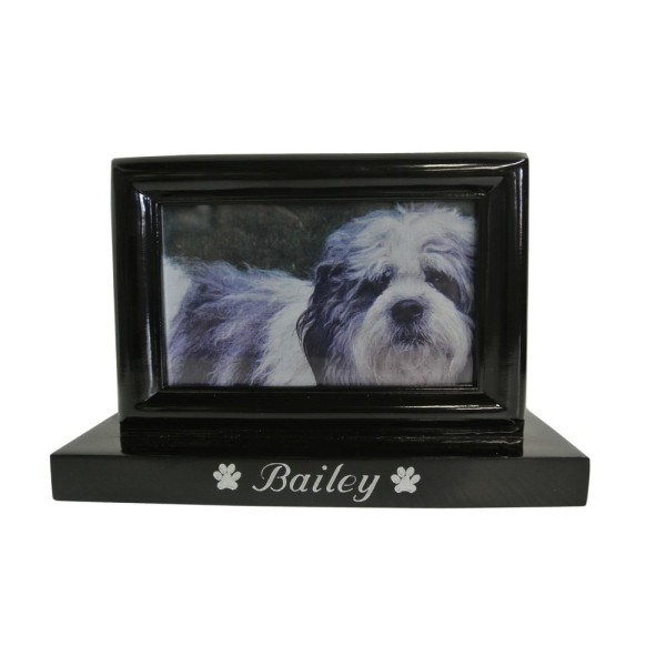 Dog Photo Urn Black 