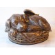 Bronze Dog with Angel Wings Pet Urn 