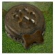 Bronze Paw Print Outdoor Dog Urn 