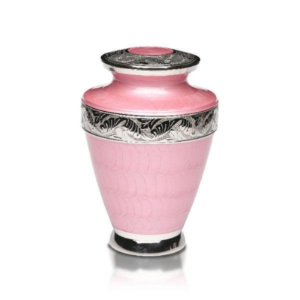 pink cremation urn on sale