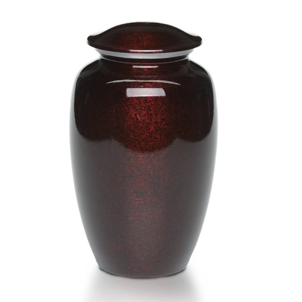 Burgundy Funeral Urn for Ashes