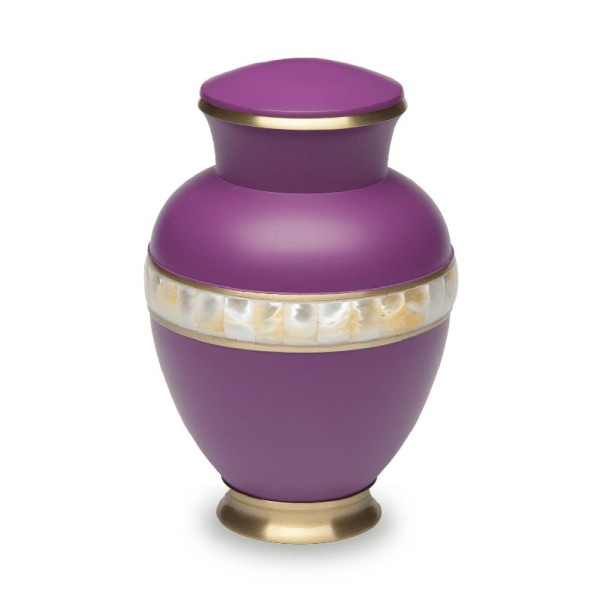 Lavender Mother of Pearl Adult Cremation Urn for Ashes