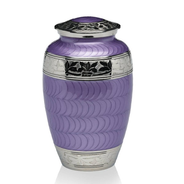 Elegant Purple Cremation Urn for Ashes