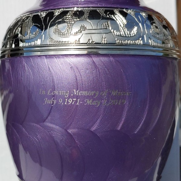 Elegant Purple Medium Urn Elegant Purple Medium Urn
