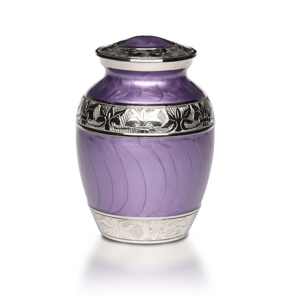 Purple medium cremation urn for ashes Purple medium urn for ashes