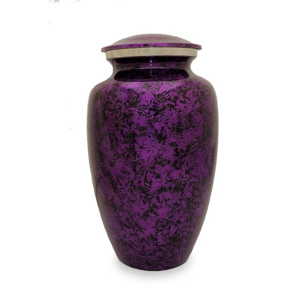 Purple and Pewter Urn for Ashes
