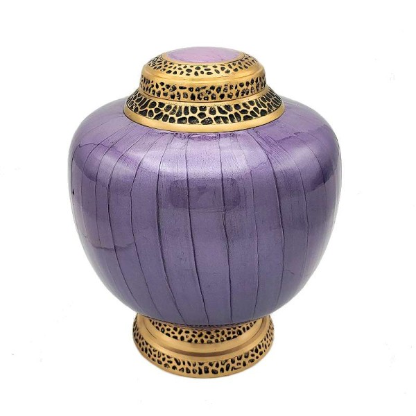 purple adult human urn for ashes