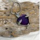 Purple Heart Glass Urn Pendant