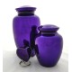 Purple Metal Adult Human Cremation Urn for Ashes