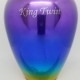 Medium Size Rainbow Urn for Ashes, Blue, Purple, Copper