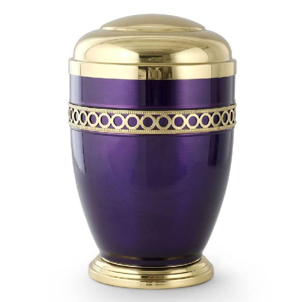 Royal Velvet Adult Urn for Ashes- Lush Purple cremation urn