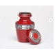 red small urn for ashes