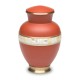 Orange  Mother of Pearl Adult Urn for Ashes