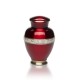 Red Mother of Pearl Urn for Ashes, Adult