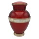 Red Mother of Pearl Urn for Ashes, Adult