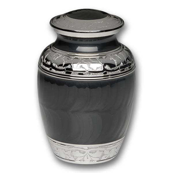 Black Cremation Urn- Medium Size Black Cremation Urn- Medium Size